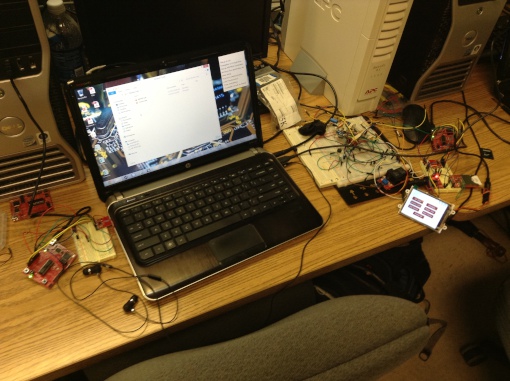 Initial prototype of the WireTech main system controller and outlet controller.